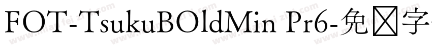 FOT-TsukuBOldMin Pr6字体转换
